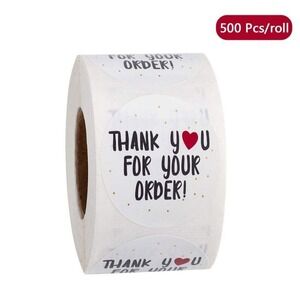 500 THANK YOU‎ FOR YOUR ORDER SMALL BUSINESS SEALS LABEL STICKERS 1" ROUND